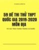 59 đề thi thử THPT Quốc gia 2020 môn Địa lí