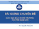 Bài giảng chuyên đề: Giáo dục bảo vệ môi trường cho trẻ mầm non