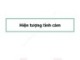 Bài giảng Tâm lý học ứng dụng: Hiện tượng tình cảm