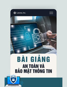 Bài giảng An toàn và bảo mật thông tin