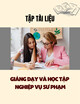 Tập tài liệu giảng dạy và học tập Nghiệp vụ sư phạm