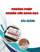 Bài giảng Phương pháp nghiên cứu khoa học: Chương 2 - PGS. TS. Lương Văn Hải