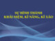 Bài giảng Tâm lý học trẻ em: Sự hình thành khái niệm, kĩ năng, kĩ xảo