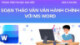Bài giảng Soạn thảo văn bản hành chính với MS Word (Cơ bản)
