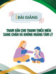 Bài giảng Tham vấn cho thanh thiếu niên sang chấn và khủng hoảng tâm lý